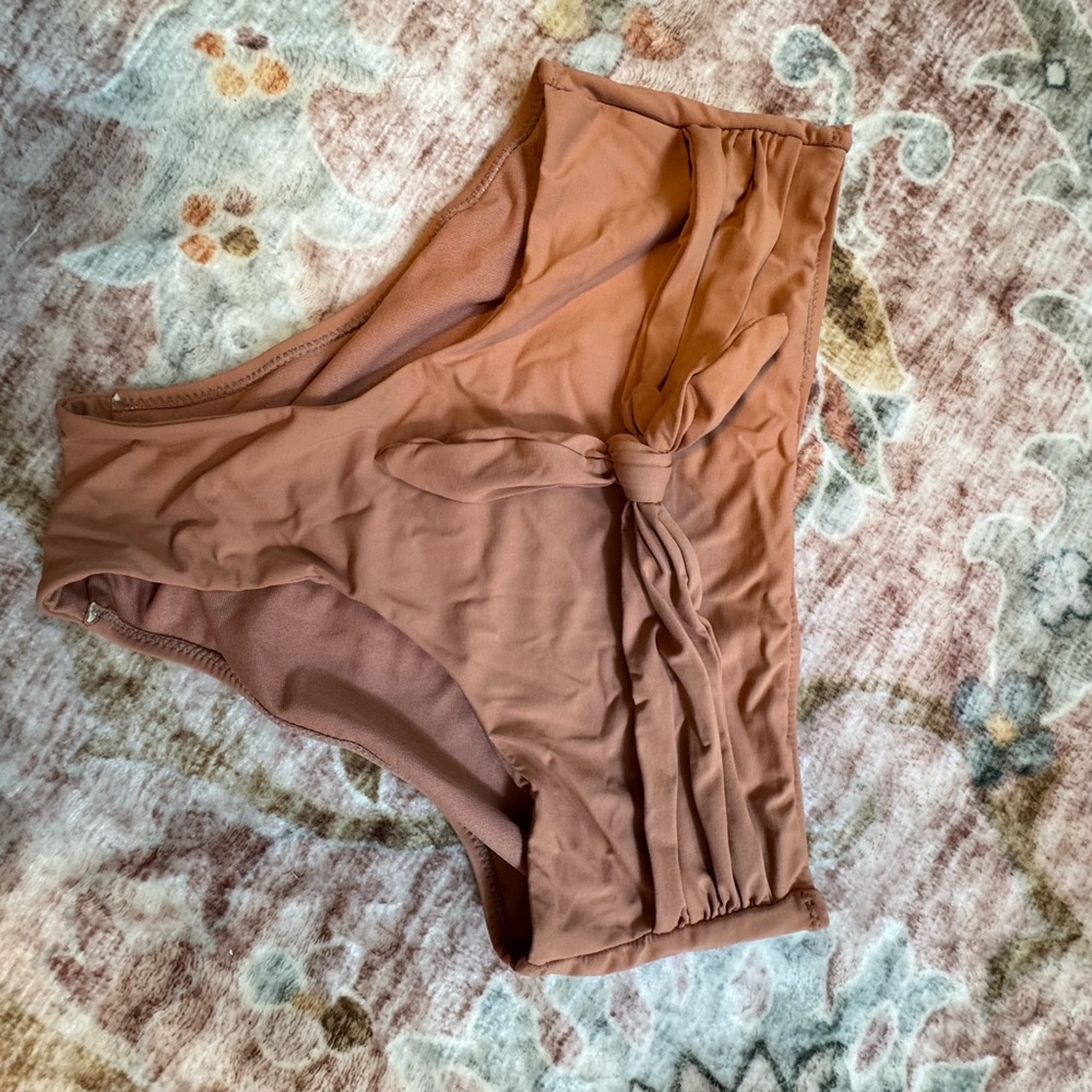 Women's Brown Tie-Front Bathingsuit Bottom